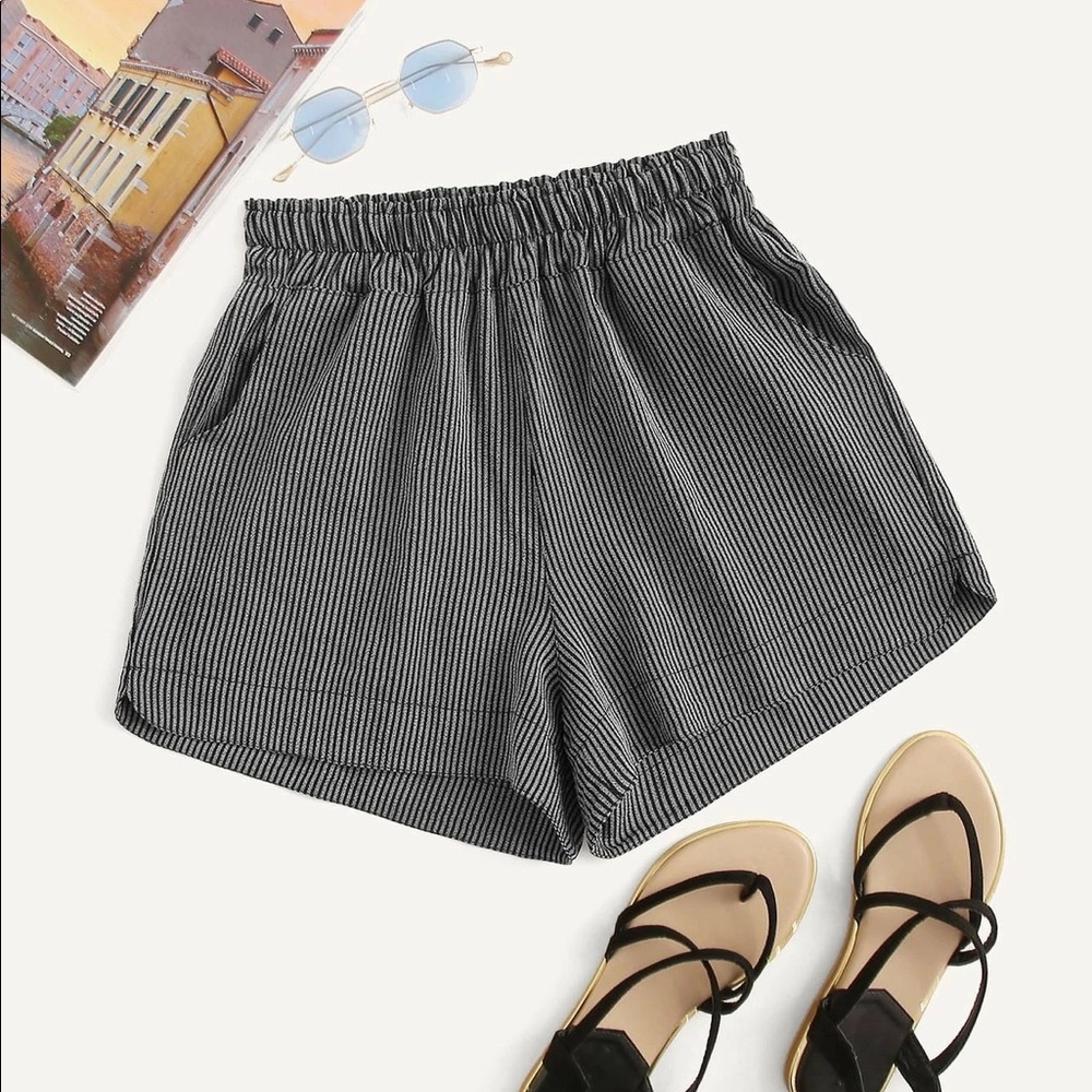 SHEIN Striped Paperbag Shorts